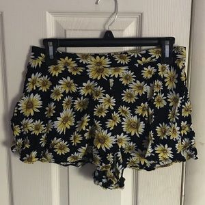 Flowy sunflower shorts